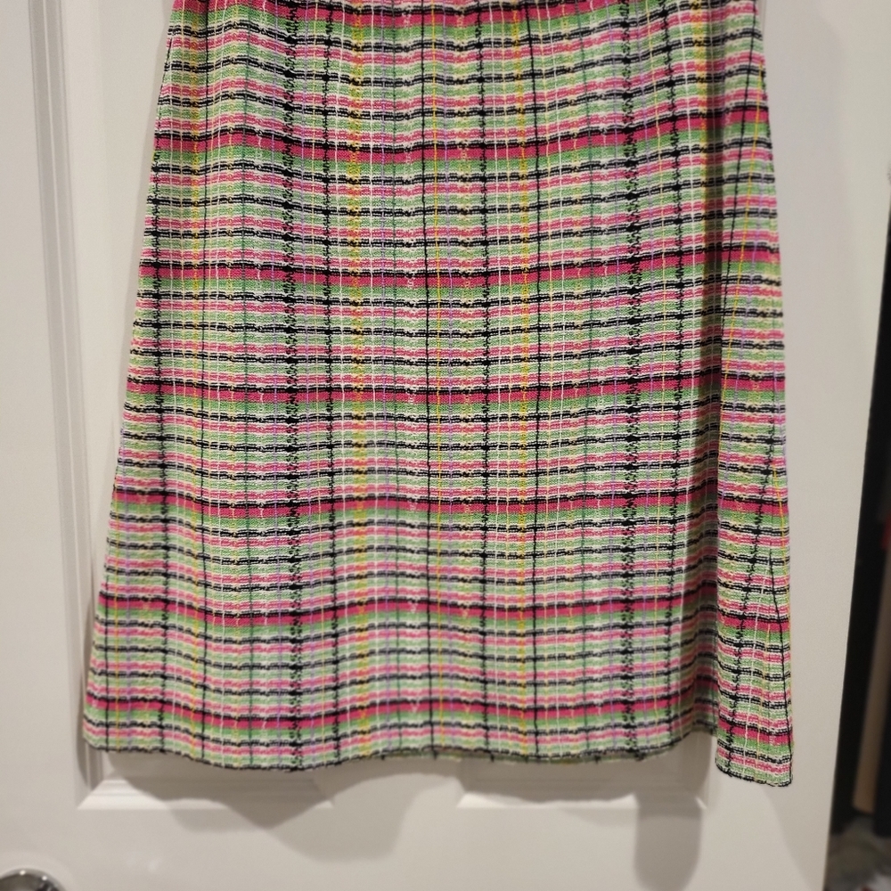 Vintage ST. JOHN COLLECTION by Marie Gray Multi Colored Plad Skirt